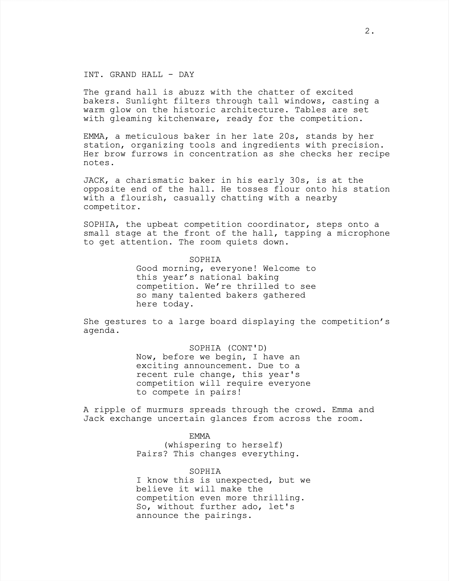 Example script page for the prompt: We Created a Hilarious Comedy